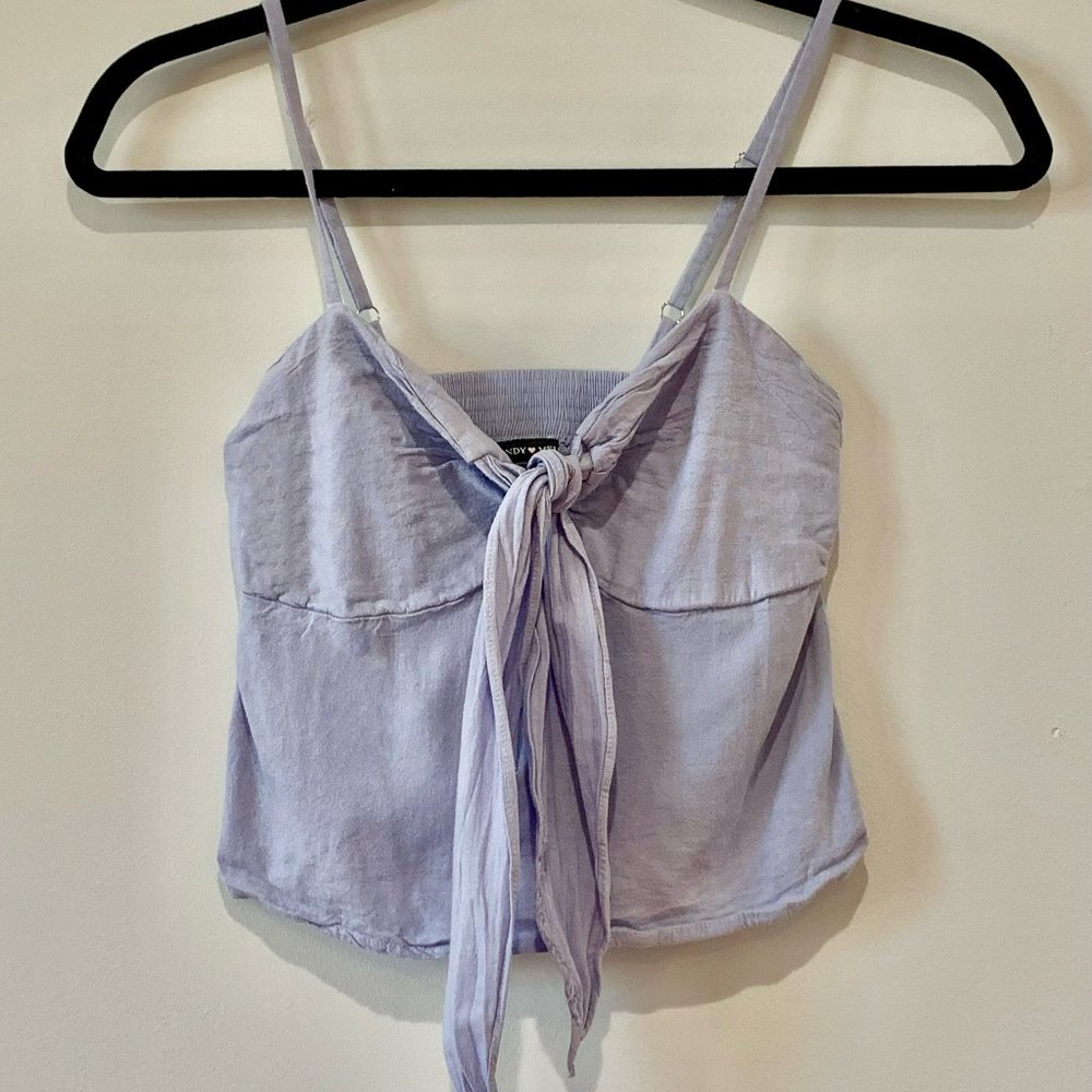 Brandy Melville Light Blue Front Tie Cami